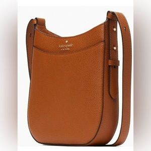 Kate Spade Leila Brown Leather North South Crossbody K7306 NWT $329 Retail FS